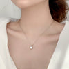 Wholesale Women's Moissanite 925 Sterling Silver Geometric Simple Pendant Necklace With Electroplating