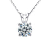 Wholesale Women's Moissanite 925 Sterling Silver Geometric Simple Pendant Necklace With Electroplating