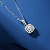 Wholesale Women's Moissanite 925 Sterling Silver Square Pendant Necklace With Cross Chain And Geometric Design