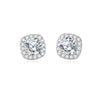 Wholesale Women's Moissanite Zircon S925 Sterling Silver Geometric Style Electroplated Earrings