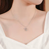 Wholesale Women's Mori Style Animal Pattern Inlaid Moonstone 925 Sterling Silver Cross Chain Necklace