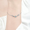 Wholesale Women's Mori Style Leaf Pendant Necklace With Gem Inlaid S925 Sterling Silver And Cross Chain