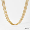 Wholesale Women's Multi Layer Chain Necklace And Bracelet Set Stainless Steel Minimalist Style Regular Chain Electroplating Treatment