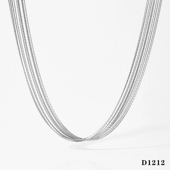 Wholesale Women's Multi Layer Chain Necklace And Bracelet Set Stainless Steel Minimalist Style Regular Chain Electroplating Treatment