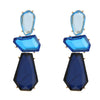 Wholesale Women's Multi Layer Geometric Acetate Plate Earrings With Electroplating Treatment