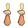 Wholesale Women's Multi Layer Geometric Acetate Plate Earrings With Electroplating Treatment