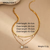 Wholesale Women's Multi Layer Water Drop Imitation Pearl Tassel Pendant Necklace In Geometric Style Made Of Stainless Steel With Electroplating