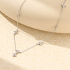 Wholesale Women's Multihanging Clavicle Necklace S925 Silver Fourleaf Clover Diamond Design