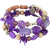 Wholesale Women's Multilayer Bracelet Alloy Shell Turquoise Crystal Mix Geometric Electroplated
