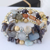 Wholesale Women's Multilayer Bracelet Alloy Shell Turquoise Crystal Mix Geometric Electroplated
