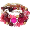 Wholesale Women's Multilayer Bracelet Alloy Shell Turquoise Crystal Mix Geometric Electroplated