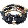 Wholesale Women's Multilayer Bracelet Alloy Shell Turquoise Crystal Mix Geometric Electroplated