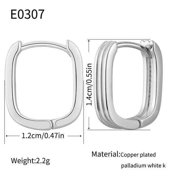 Wholesale Women's Multilayer Geometric Copper Earrings With Electroplating