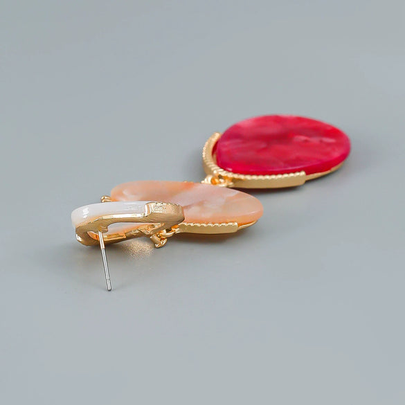 Wholesale Women's Multilayer Geometric Plate Earrings With Electroplating