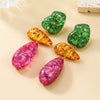Wholesale Women's Multilayer Geometric Resin And Plastic Earrings With Stamping Process