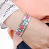Wholesale Women's Multilayer Handwoven Beaded Bracelet Glass Colored Glaze Geometric Style Jewelry