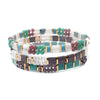 Wholesale Women's Multilayer Handwoven Beaded Bracelet Glass Colored Glaze Geometric Style Jewelry