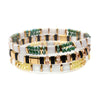 Wholesale Women's Multilayer Handwoven Beaded Bracelet Glass Colored Glaze Geometric Style Jewelry