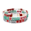Wholesale Women's Multilayer Handwoven Beaded Bracelet Glass Colored Glaze Geometric Style Jewelry
