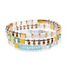Wholesale Women's Multilayer Handwoven Beaded Bracelet Glass Colored Glaze Geometric Style Jewelry