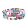 Wholesale Women's Multilayer Handwoven Beaded Bracelet Glass Colored Glaze Geometric Style Jewelry