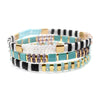 Wholesale Women's Multilayer Handwoven Beaded Bracelet Glass Colored Glaze Geometric Style Jewelry