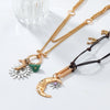 Wholesale Women's Multilayer Handwoven Necklace Pendant With Geometric Pattern Zinc Alloy And Alloy Electroplated In Old Money And Minimalist Style