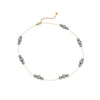 Wholesale Women's Multilayer Imitation Black Pearl Stainless Steel Stacked Geometric Wind Necklace With Electroplating