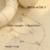 Wholesale Women's Multilayer Imitation Black Pearl Stainless Steel Stacked Geometric Wind Necklace With Electroplating