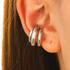 Wholesale Women's Multilayer Metal Hollow Ear Clip Geometric Copper Electroplated
