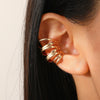 Wholesale Women's Multilayer Metal Hollow Ear Clip Geometric Copper Electroplated