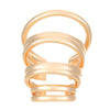 Wholesale Women's Multilayer Metal Hollow Ear Clip Geometric Copper Electroplated