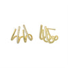 Wholesale Women's Multilayer Metal Style S925 Sterling Silver Microinlaid Zircon Geometric Earrings