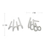 Wholesale Women's Multilayer Metal Style S925 Sterling Silver Microinlaid Zircon Geometric Earrings