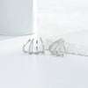 Wholesale Women's Multilayer Metal Style S925 Sterling Silver Microinlaid Zircon Geometric Earrings