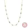 Wholesale Women's Multilayer Pearl Clavicle Necklace S925 Sterling Silver Geometric Electroplated
