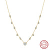 Wholesale Women's Multilayer Pearl Clavicle Necklace S925 Sterling Silver Geometric Electroplated