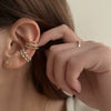 Wholesale Women's Multilayer Pearl Ear Clip Earrings S925 Silver Geometric Retro Elegant Style