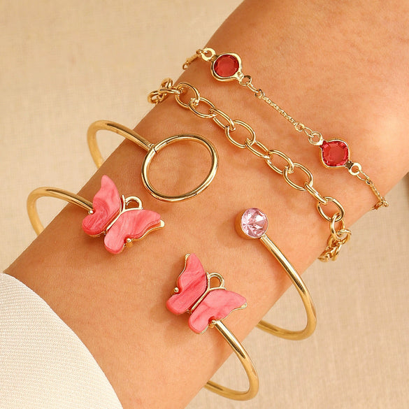 Wholesale Women's Multilayer Retro Alloy Geometric Bracelet With Electroplating