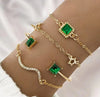 Wholesale Women's Multilayer Retro Alloy Geometric Bracelet With Electroplating