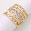 Wholesale Women's Multilayer Retro Alloy Geometric Bracelet With Electroplating