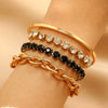 Wholesale Women's Multilayer Retro Alloy Geometric Bracelet With Electroplating