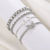 Wholesale Women's Multilayer Retro Alloy Geometric Bracelet With Electroplating