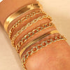 Wholesale Women's Multilayer Retro Alloy Geometric Bracelet With Electroplating