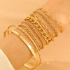 Wholesale Women's Multilayer Retro Alloy Geometric Bracelet With Electroplating