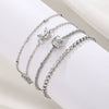 Wholesale Women's Multilayer Retro Alloy Geometric Bracelet With Electroplating