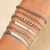 Wholesale Women's Multilayer Retro Alloy Geometric Bracelet With Electroplating