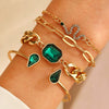 Wholesale Women's Multilayer Retro Alloy Geometric Bracelet With Electroplating
