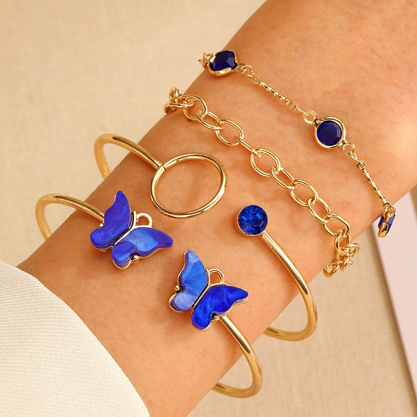 Wholesale Women's Multilayer Retro Alloy Geometric Bracelet With Electroplating