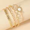 Wholesale Women's Multilayer Retro Alloy Geometric Bracelet With Electroplating